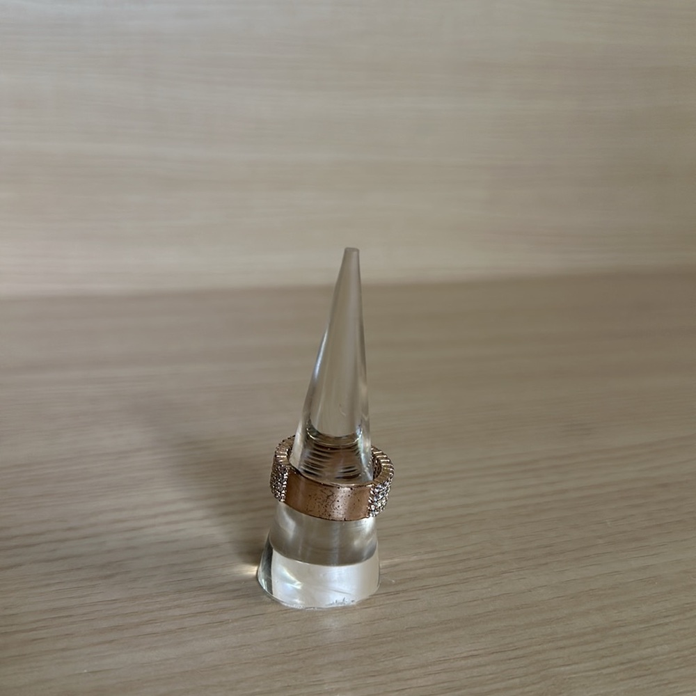 Express Rose Gold Rhinestone Ring 8 - Picture 3 of 9